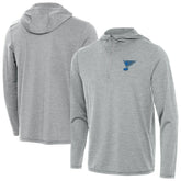 St. Louis Blues Antigua Tidy Quarter-Zip Hoodie - Heather Gray Hoodies