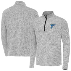 St. Louis Blues Antigua Cause Quarter-Zip Jacket - Black Jackets