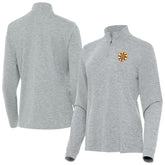 Boston Bruins Antigua Mentor Long Sleeve Quarter-Zip Mock Polo - Heather Gray