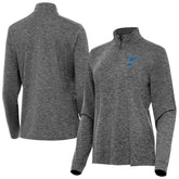 St. Louis Blues Antigua Mentor Long Sleeve Quarter-Zip Mock Polo - Heather Black