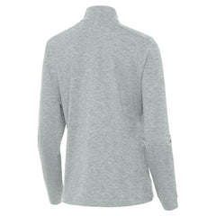 St. Louis Blues Antigua Mentor Long Sleeve Quarter-Zip Mock Polo - Heather Gray