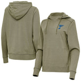 St. Louis Blues Antigua Women's Justice Pullover Hoodie - Olive Hoodies