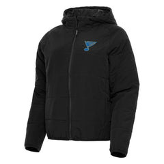 St. Louis Blues Antigua Women's Raglan Universe Full-Zip Hooded Jacket - Black Jackets
