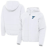St. Louis Blues Antigua Women's Raglan Universe Full-Zip Hooded Jacket - White Jackets