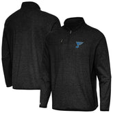 St. Louis Blues Antigua Certain Tri-Blend Quarter-Zip Top - Heather Black Tops
