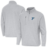 St. Louis Blues Antigua Certain Tri-Blend Quarter-Zip Top - Heather Gray Tops