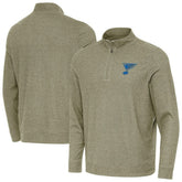 St. Louis Blues Antigua Subtle Quarter-Zip Sweatshirt - Olive Sweatshirts