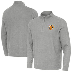 Boston Bruins Antigua Subtle Quarter-Zip Sweatshirt - Heather Gray Sweatshirts