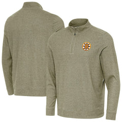 Boston Bruins Antigua Subtle Quarter-Zip Sweatshirt - Olive Sweatshirts