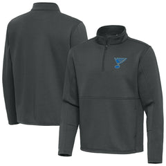 St. Louis Blues Antigua Twist Quarter-Zip Pullover Jacket - Pewter Pullover