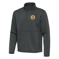 Boston Bruins Antigua Twist Quarter-Zip Pullover Jacket - Pewter Pullover