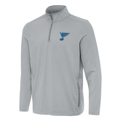 St. Louis Blues Antigua Perilous Quarter-Zip Sweatshirt - Gray Sweatshirts