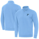 St. Louis Blues Antigua Victory Quarter-Zip Pullover Top - Blue Pullover