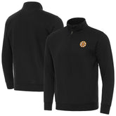 Boston Bruins Antigua Victory Quarter-Zip Pullover Top - Black Pullover