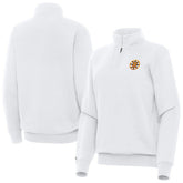 Boston Bruins Antigua Women's Victory Quarter-Zip Pullover Top - White Pullover