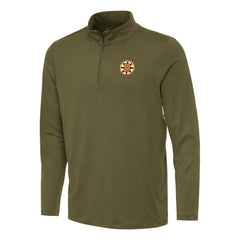 Boston Bruins Antigua Reprocess Quarter-Zip Pullover - Olive Pullover