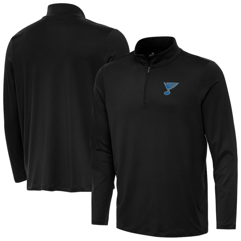 St. Louis Blues Antigua Reprocess Quarter-Zip Pullover - Black Pullover