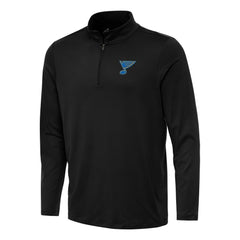 St. Louis Blues Antigua Reprocess Quarter-Zip Pullover - Black Pullover