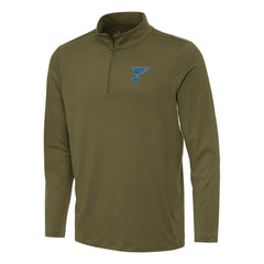 St. Louis Blues Antigua Reprocess Quarter-Zip Pullover - Olive Pullover
