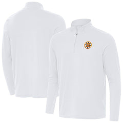 Boston Bruins Antigua Intent Quarter-Zip Top - White Tops