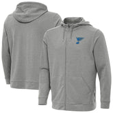 St. Louis Blues Antigua Effortless Full-Zip Hoodie - Heather Black Hoodies