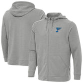 St. Louis Blues Antigua Effortless Full-Zip Hoodie - Heather Gray Hoodies