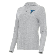 St. Louis Blues Antigua Women's Daybreak Quarter-Zip Hoodie - Heather Gray Hoodies