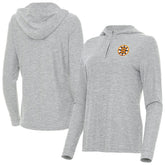 Boston Bruins Antigua Women's Daybreak Quarter-Zip Hoodie - Heather Gray Hoodies