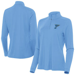 St. Louis Blues Antigua Women's Intent Quarter-Zip Pullover - Blue Pullover