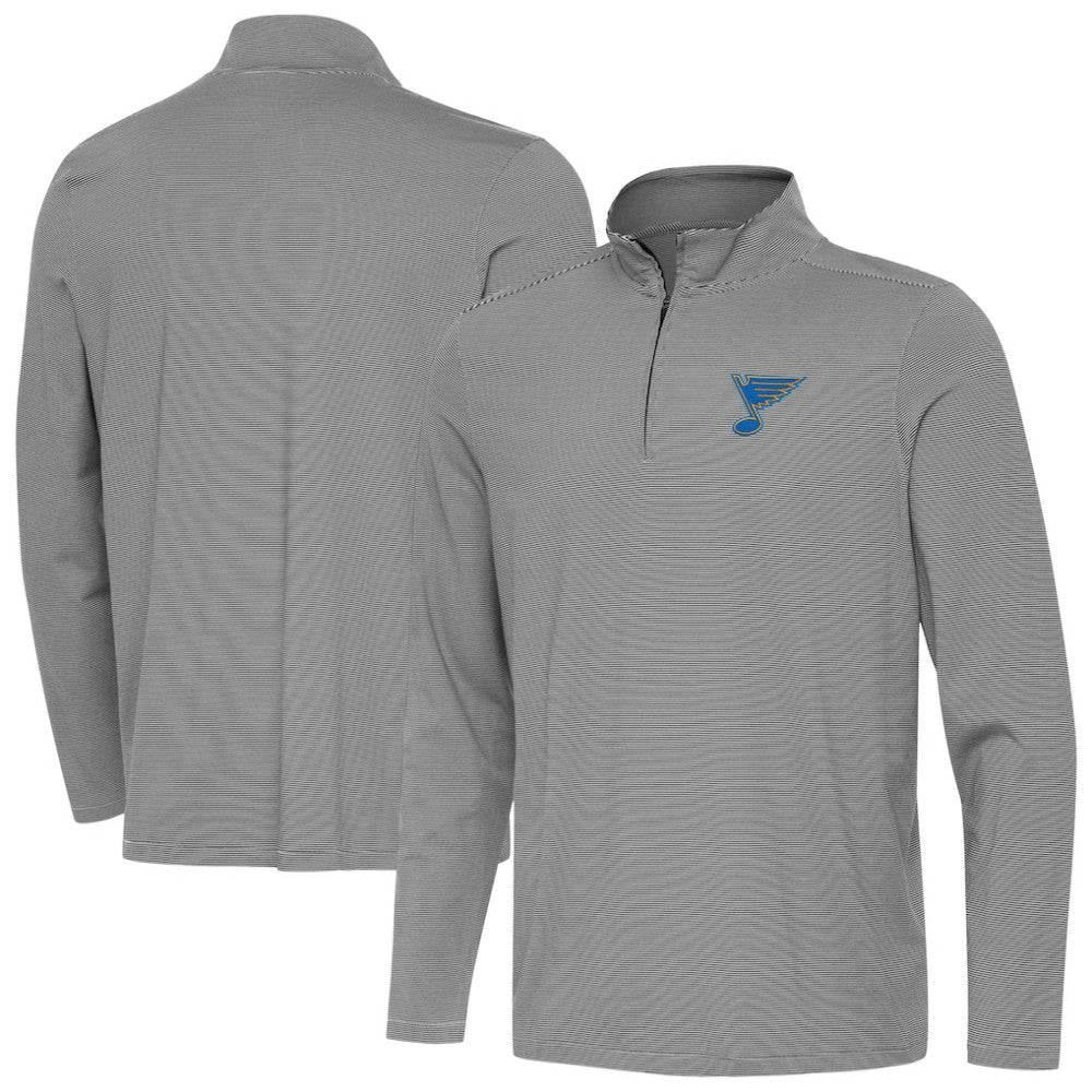 St. Louis Blues Antigua Twine Quarter-Zip Pullover - Black Pullover