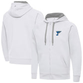 St. Louis Blues Antigua Victory Full-Zip Hoodie - White Hoodies