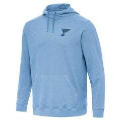 St. Louis Blues Antigua Cloud Pullover Hoodie - Heather Blue Hoodies