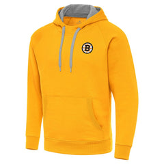 Boston Bruins Antigua Victory Pullover Hoodie - Gold Hoodies