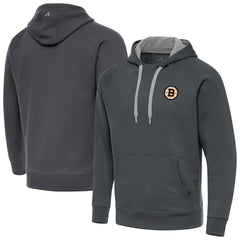 Boston Bruins Antigua Victory Pullover Hoodie - Charcoal Hoodies