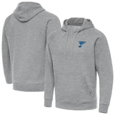 St. Louis Blues Antigua Victory Pullover Hoodie - Heather Gray Hoodies