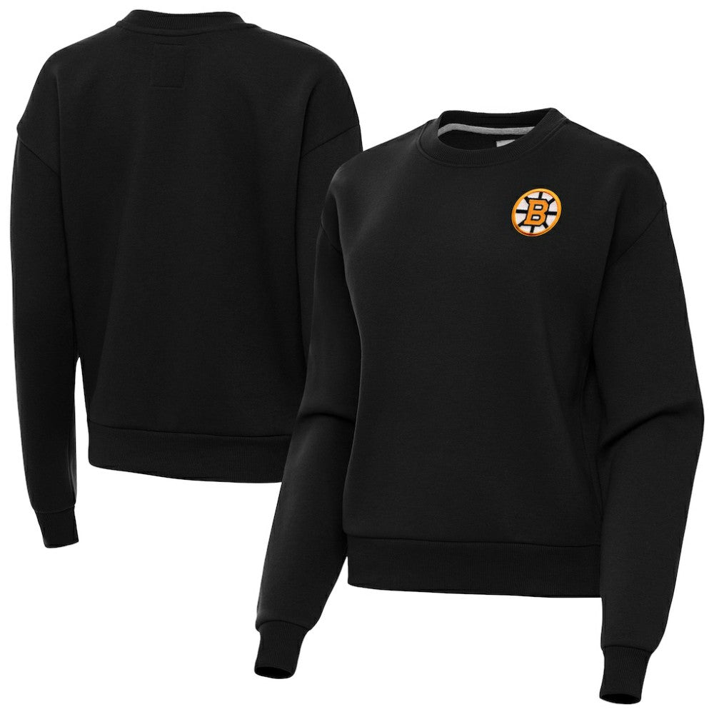 Boston Bruins Antigua Women's Victory Pullover Sweatshirt - Black Sweatshirts
