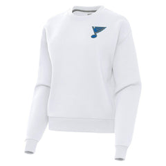 St. Louis Blues Antigua Women's Victory Pullover Sweatshirt - White Sweatshirts