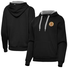 Boston Bruins Antigua Women's Victory Pullover Hoodie - Black Hoodies