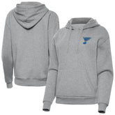 St. Louis Blues Antigua Women's Victory Pullover Hoodie - Heather Gray Hoodies