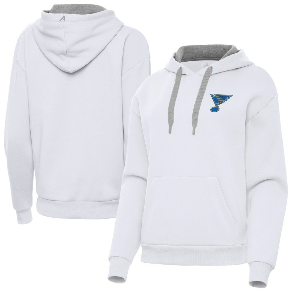 St. Louis Blues Antigua Women's Victory Pullover Hoodie - White Hoodies