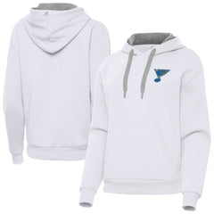 St. Louis Blues Antigua Women's Victory Pullover Hoodie - White Hoodies