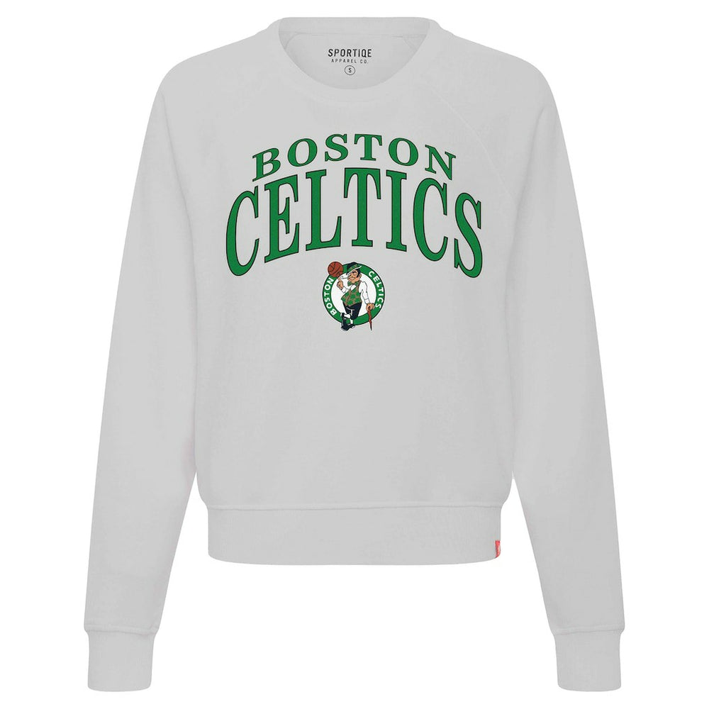 Boston Celtics Sportiqe Women's Genuine Issue Collection Ashlyn Cropped Sweatshirt - Gray outlet