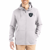 Las Vegas Raiders Cutter & Buck Roam Epic Comfort Recycled Full-Zip Hoodie Jacket - Gray sale