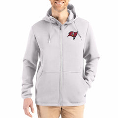 Tampa Bay Buccaneers Cutter & Buck Roam Epic Comfort Recycled Full-Zip Hoodie Jacket - Gray for sale
