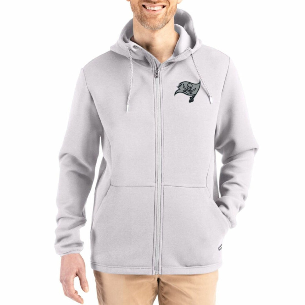 Tampa Bay Buccaneers Cutter & Buck Roam Epic Comfort Recycled Full-Zip Hoodie Jacket - Gray online