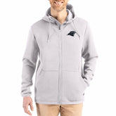 Carolina Panthers Cutter & Buck Roam Epic Comfort Recycled Full-Zip Hoodie Jacket - Gray cheap