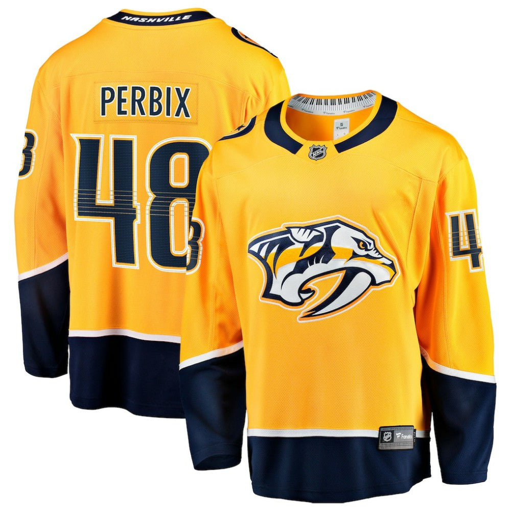 Nick Perbix Nashville Predators Fanatics Home Breakaway Jersey - Gold Jerseys