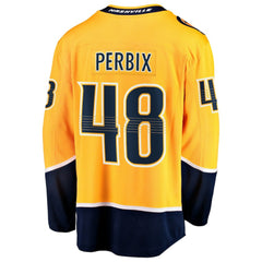 Nick Perbix Nashville Predators Fanatics Home Breakaway Jersey - Gold Jerseys