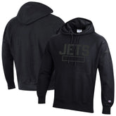 New York Jets Champion Tonal Reverse Weave Fleece Hoodie - Black on sale