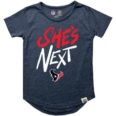 Houston Texans Wes & Willy Girls Youth She's Next Garment Washed T-Shirt - Navy outlet